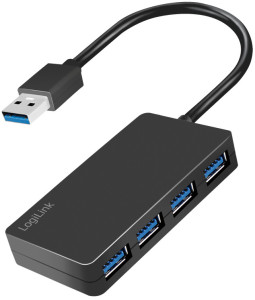 LogiLink Hub USB 3.2 Gen1 4 ports, noir