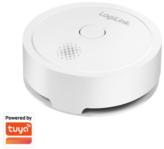 LogiLink Détecteur de fumée intelligent Wi-Fi, blanc