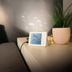 LogiLink Appareil de mesure du CO2 avec voyants, blanc