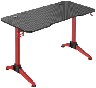 LogiLink Bureau de gaming avec éclairage RVB