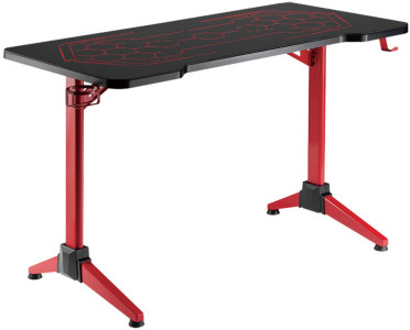 LogiLink Bureau de gaming avec motif alvéolaire géométrique