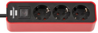 Multiprise Ecolor Brennenstuhl, 3 prises, noir/rouge Multiprise Ecolor Brennenstuhl, 3 prises, noir/rouge