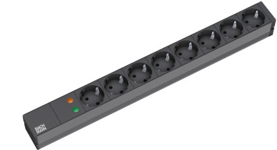 Multiprise BACHMANN 48 cm, 8 prises, protection contre les surtensions