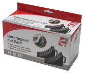 IWH Cale de roue avec poignée, set de 2, noir IWH Cale de roue avec poignée, set de 2, noir