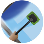 IWH Raclette à vitre de voiture avec disque microfibre IWH Raclette à vitre de voiture avec disque microfibre