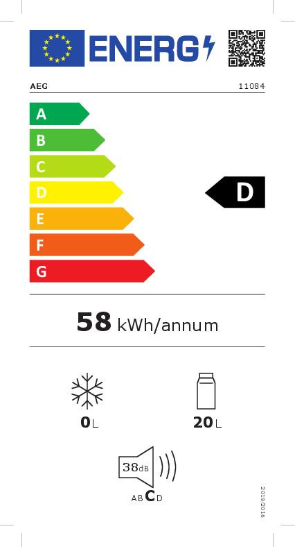 AEG Glacière KK 20, capacité: 20 litres, noir