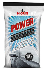 NIGRIN KFZ-Scheiben-Reinigungstücher POWER, Flatpack