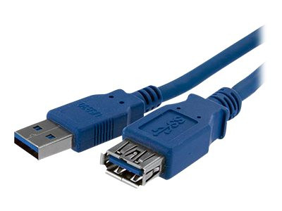 Startech : CABLE D extension USB 3.0 BLEU 1M-MALE pour EMELLE - cable RALLONGE