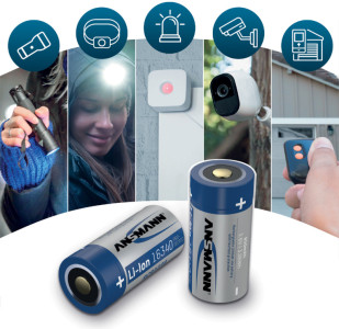 ANSMANN Pile rechargeable Li-Ion 16340, 3,6 V, 850 mAh