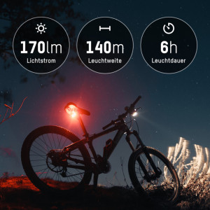 ANSMANN Set d'éclairage LED pour vélo Bikelight Combo 40 Lux