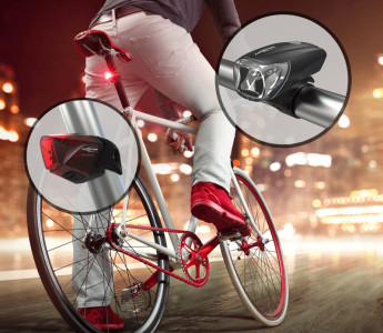 ANSMANN Set d'éclairage LED pour vélo Bikelight Combo 40 Lux