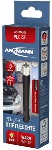 ANSMANN Lampe stylo PLC15B, avec ampoule, noir/argent