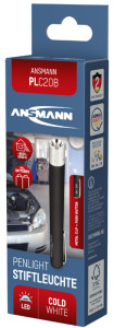 ANSMANN Lampe stylo à LED PLC20B, noir/argent
