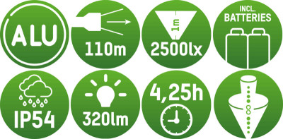 ANSMANN Lampe de poche LED Future T300F, IP54, noir