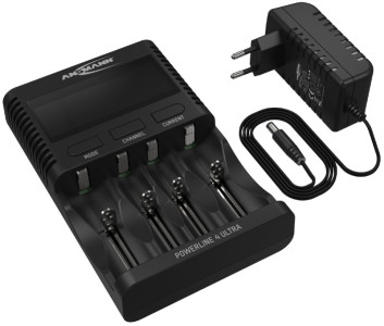 ANSMANN Chargeur universel Powerline 4 Ultra, noir