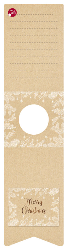 SUSY CARD Bon sous forme d'étiquette de bouteille de Noël