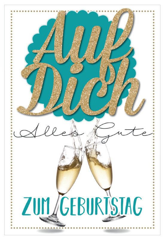 SUSY CARD Geburtstagskarte Glitzer "Wünsche"