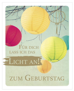 Carte d'anniversaire SUSY CARD, instantané « Guirlande »