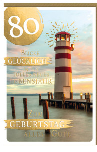 SUSY CARD Geburtstagskarte - 80. Geburtstag 
