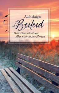 Carte de condoléances SUSY CARD « Banc de quai »