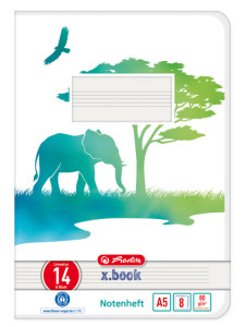 herlitz Cahier de musique GREENline A5, réglure 14, 16 pages