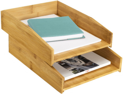 CEP Set de corbeilles à courrier Silva, A4, en bambou