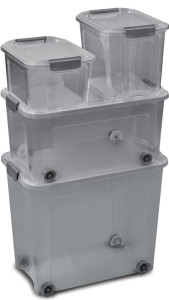 CEP Boîte de rangement SHADOW, 13 litres, translucide gris