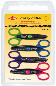 KLEIBER Kit de ciseaux cranteurs Crazy Cutter, kit de 4