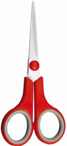 KLEIBER Ciseaux cranteurs, pointus, longueur: 140 mm, rouge