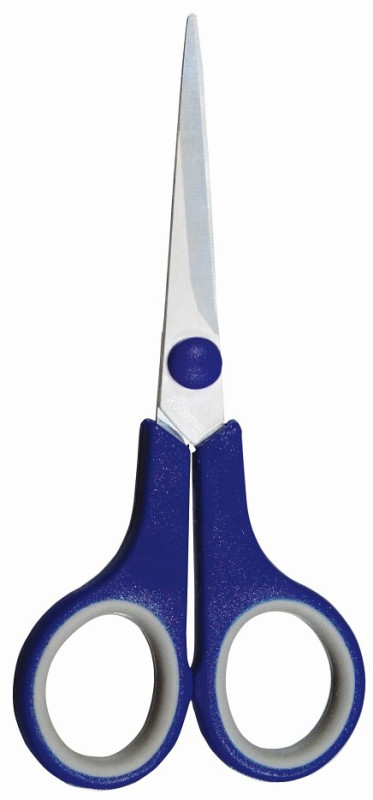 KLEIBER Ciseaux de bricolage, ronds, longueur: 135 mm, bleu