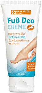 HARO Crème déodorant pour les pieds, tube de 100 ml