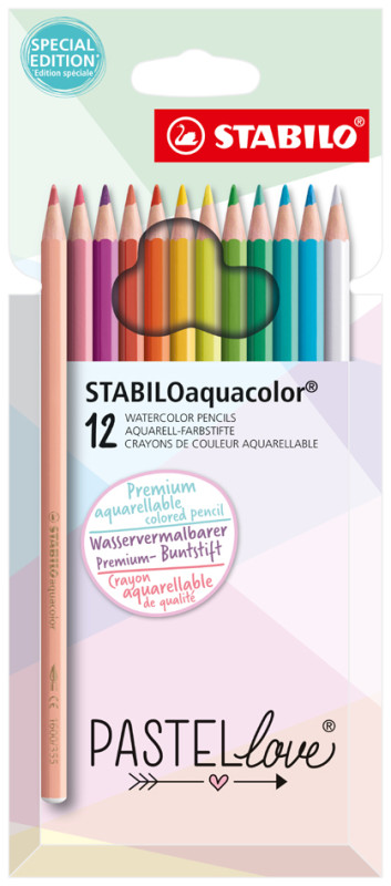 Présentoir de 12 Etuis de 16 crayons de couleur