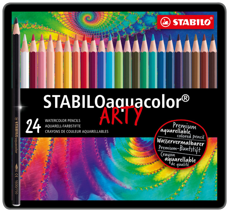 STABILOaquacolor crayon de couleur, pastel, étui de 12 pièces