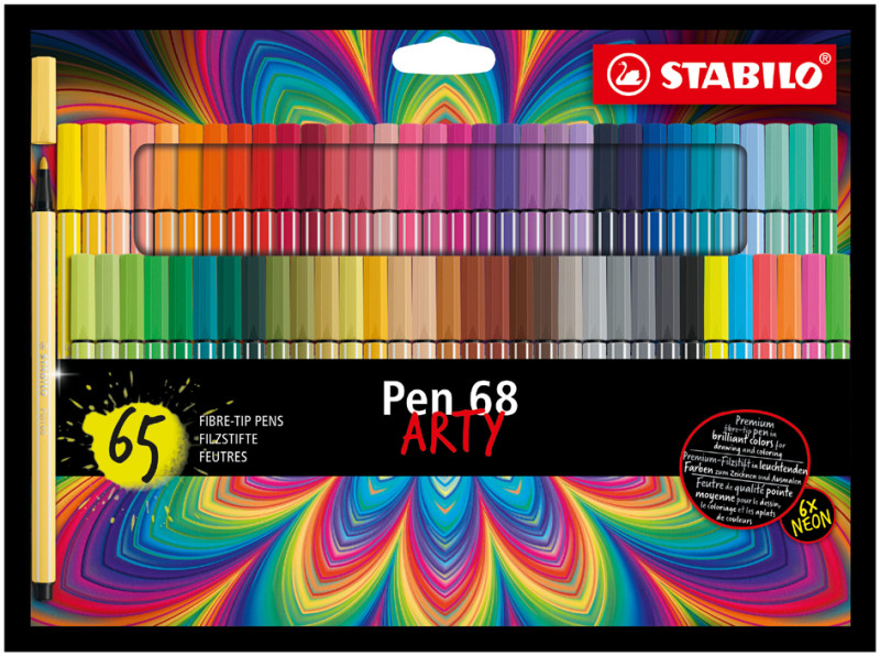 STABILO Feutre de coloriage Pen 68, étui carton de 10