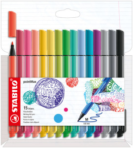 STABILO Stylo-feutre pointMax, étui carton de 4, pastel