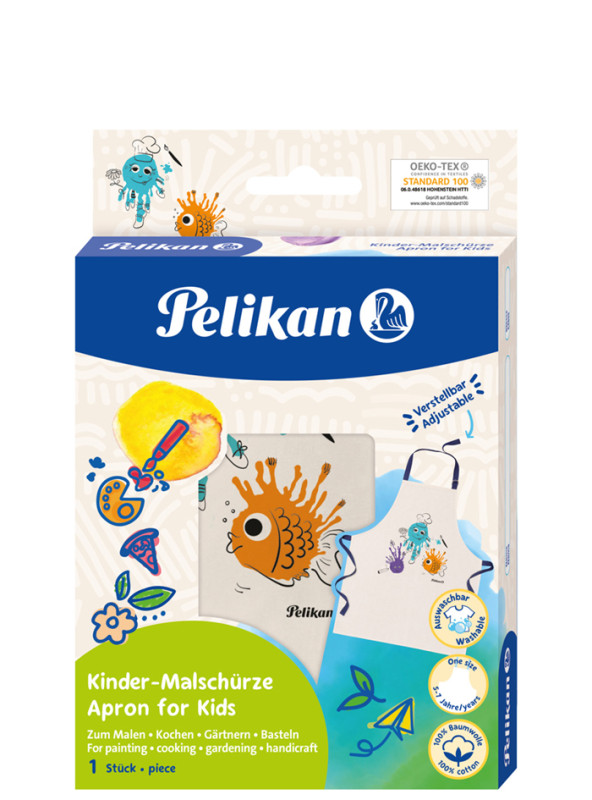 Pelikan tablier de peinture Boy, manches bleu,avec fermeture