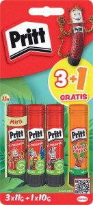 Pritt Bâton de colle BTS 2023, multipack, 3x 11 g + 1x 10 g