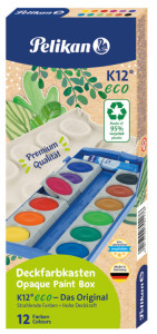 Pelikan Boîte de peinture K12 eco, 12 couleurs