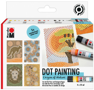 Marabu Set de peinture point à point Dot Pen Set 
