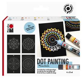 Marabu Kit de peinture point à point Dot Pen 