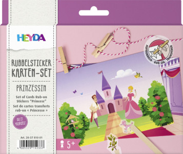 HEYDA Set de cartes transferts rub-on 