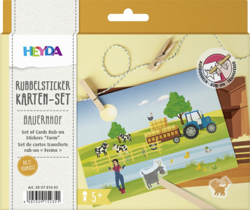 HEYDA Set de cartes transferts rub-on 