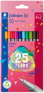 STAEDTLER Fineliner triplus, set anniversaire 4 + 1