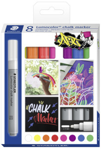 STAEDTLER Lumocolor Marqueur à la craie chalk marker, étui