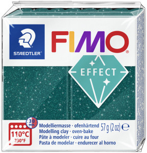 FIMO Pâte à modeler EFFECT GALAXY, vert, 57 g