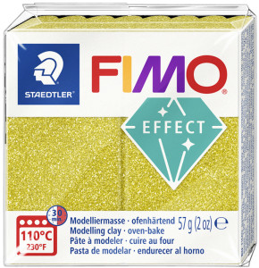 FIMO Pâte à modeler EFFECT, or pailleté, 57 g