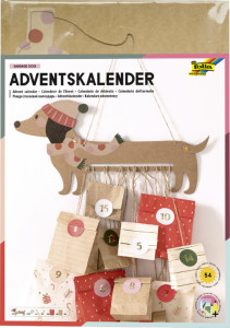 folia Kit pour calendrier de l'Avent SAUSAGE DOG, 54 pièces