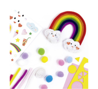 folia Kit d'activités en fil chenille RAINBOW, 212 pièces