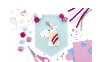 folia Kit d'activités en fil chenille UNICORN, 227 pièces