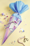 folia Metallic-Schultüten-Zuschnitt, 6-eckig, rosé folia Metallic-Schultüten-Zuschnitt, 6-eckig, rosé
